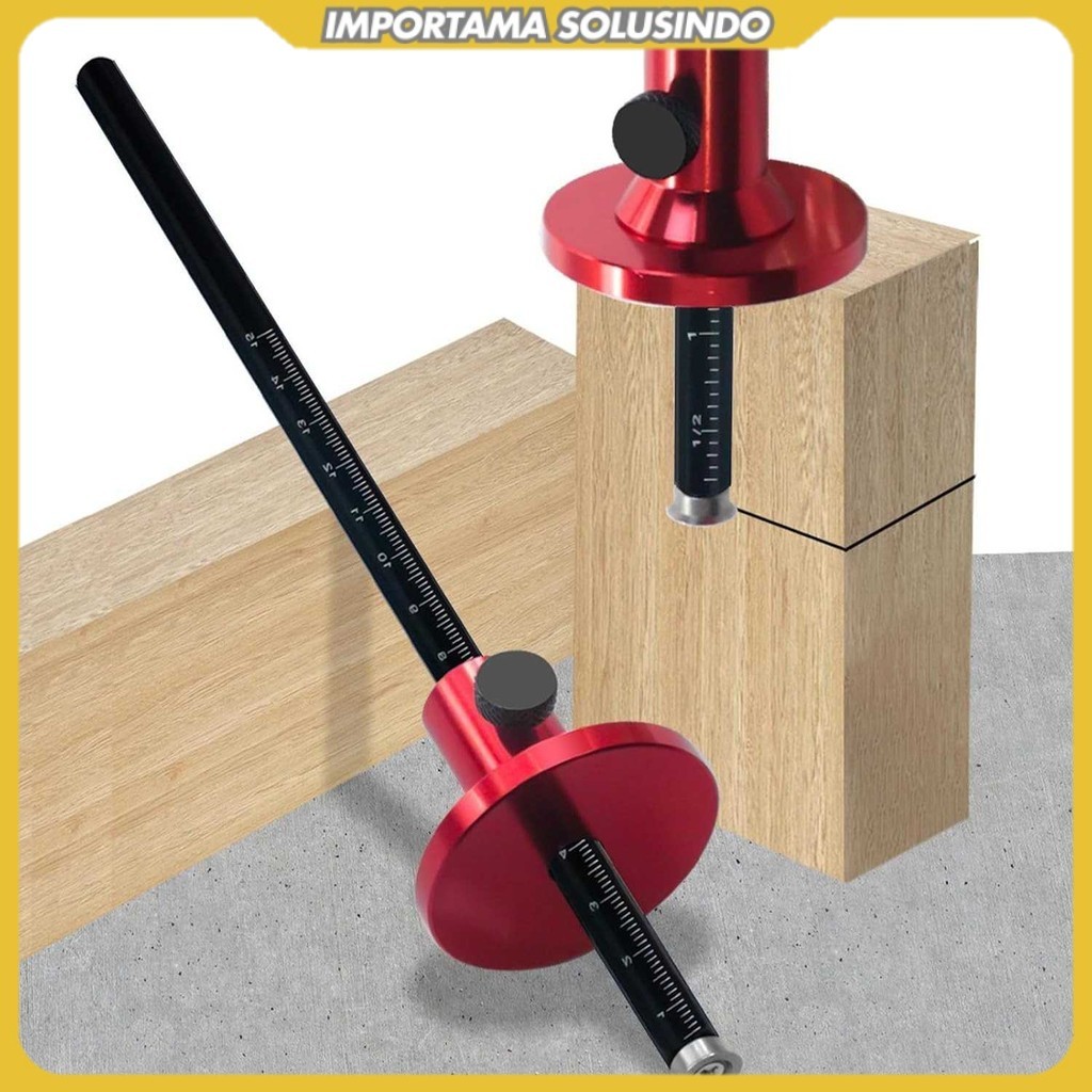 Perusut Kayu Marking Gauge Scriber European Ruler Woodworking Wheel - A-71