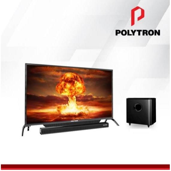 Polytron LED TV 40 Inch dan Soundbar - TV Digital Berkualitas PLD 40B8951 + SWF0250