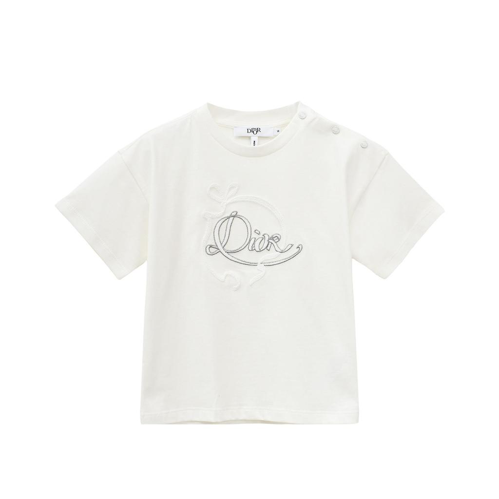 Tonal dior ribbon embroidered logo tshirt ( baby )