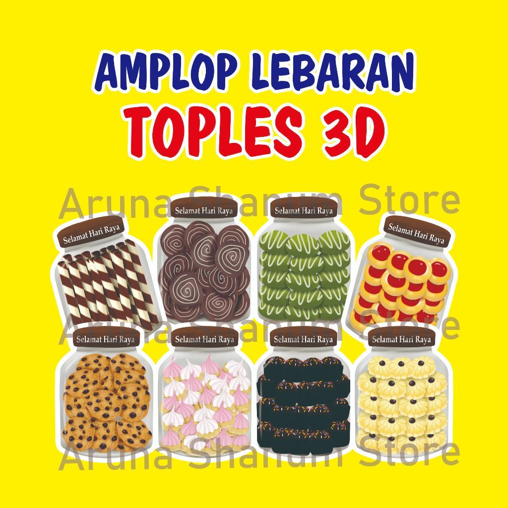 80 PCS Amplop 3D Toples Lebaran Kekinian VIRAL 2024 DISKON