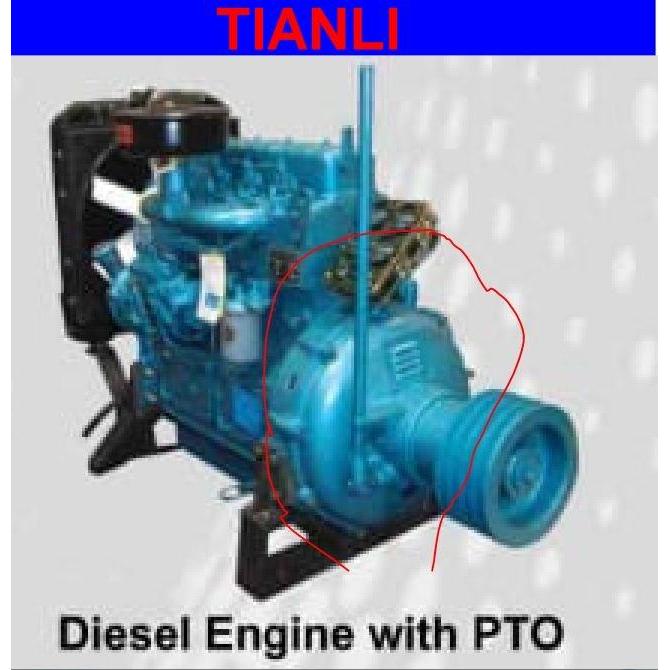 TIANLI MATARI Mesin Diesel kapal / Diesel 2100GA 36HP 36PKy TIANLI RADIATOR & PTO
