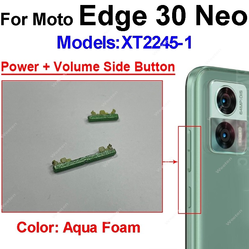 Power Volume Button For Motorola MOTO Edge 30 Neo Pro Edge 30 Ultra Edge X30 On OFF Power Volume Sid