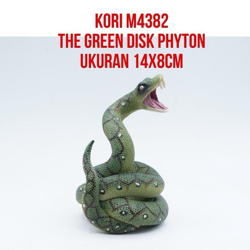 KORI The Green Disk Python Green Tree Python Ular Piton Hijau Morelia viridis | Besar 14x8cm | Maina