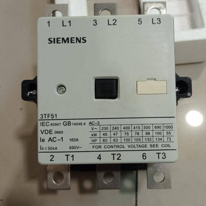 kontaktor siemens 3TF51 160a 75kw 220v 110v 380v 24v 48v