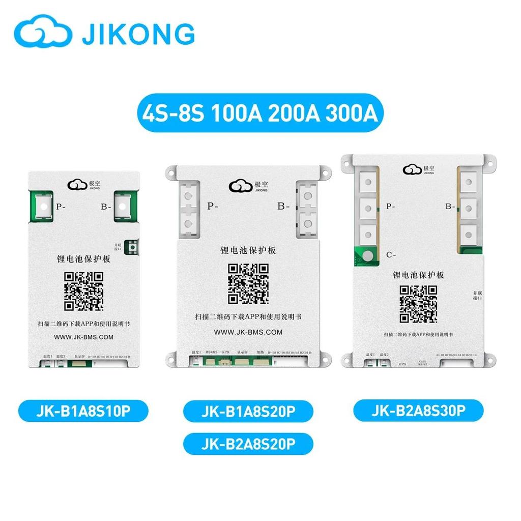 JIKONG Smart Active BMS 4S-8S Baterai Li-ion Lifepo4 LTO 100A Arus Penyeimbang 12V 24V Sistem Manaje
