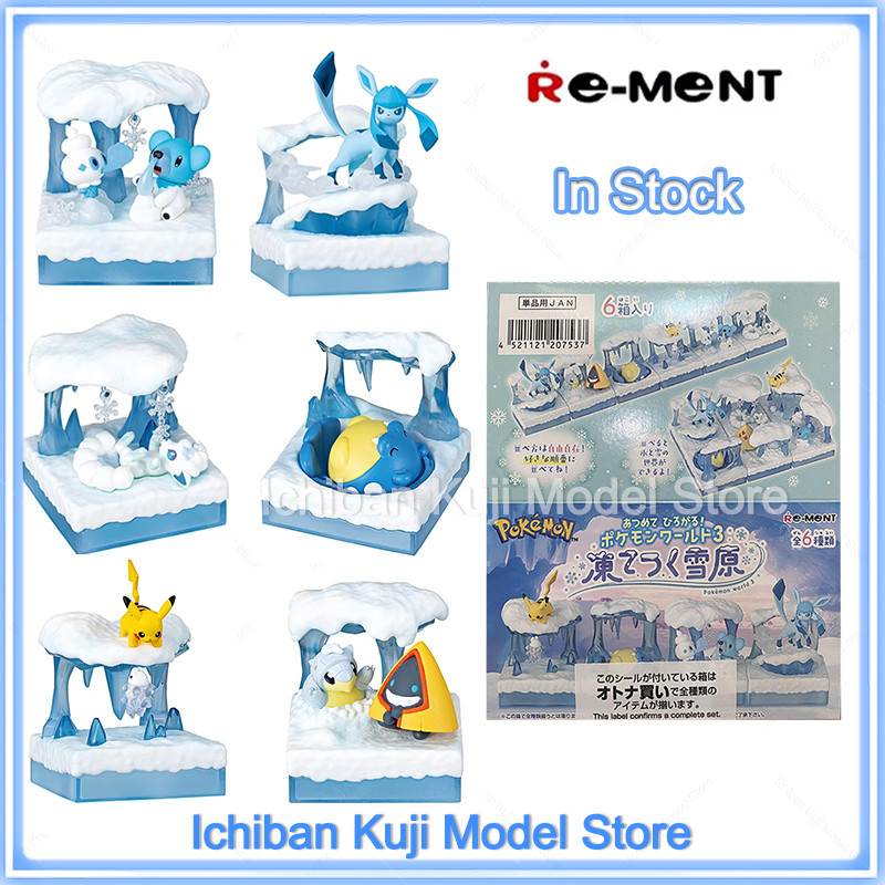 Original Re-ment Pokemon World Series 3: Frozen Snowfield Anime Pikau Vulpix Glaceon Cuboo Spheal Fi