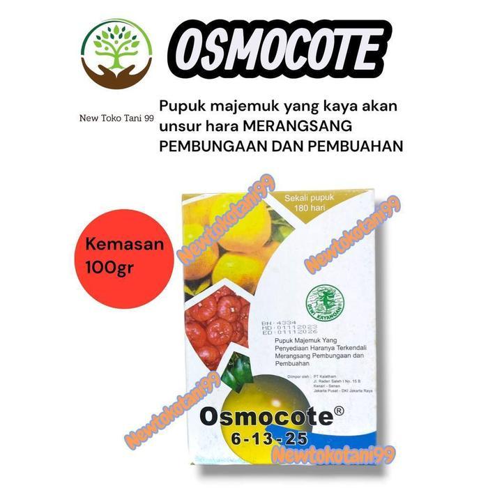 ( 100gr ) Pupuk OSMOCOTE 6-13-25 kemasan 100 gram pupuk perangsang bunga dan buah pada tanaman, kaya