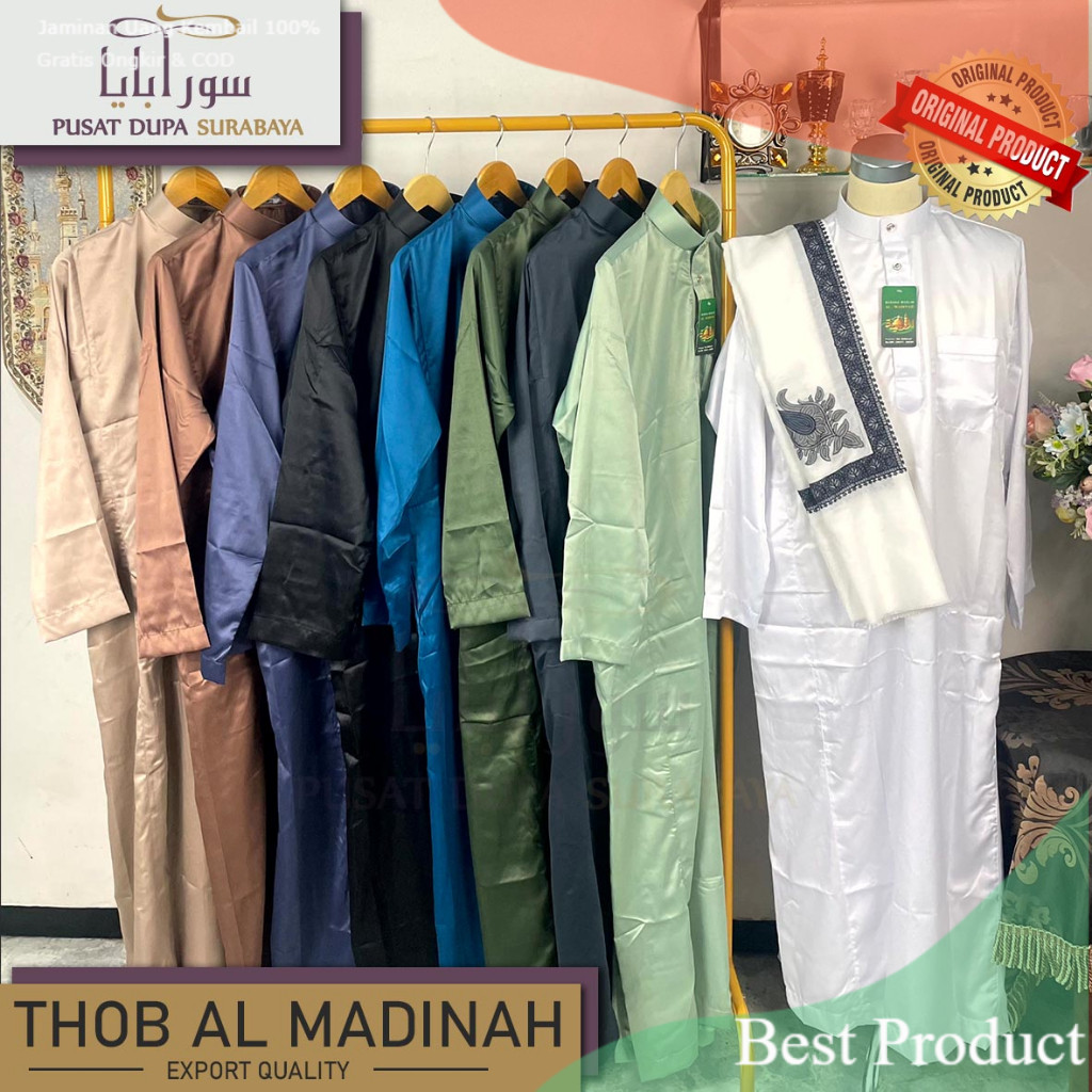 Gamis Premium Thobe Pria - Thobe 100% Polyester Arab by Al-Madinah- pakaian pria lainnya