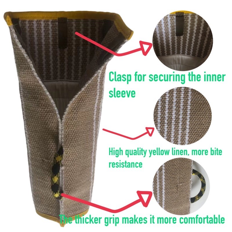 Thickened Jute Bite Sleeve Jacket, K9 Bite Sleeve Replacement Sleeve Suitable For Large Dogs Su As G