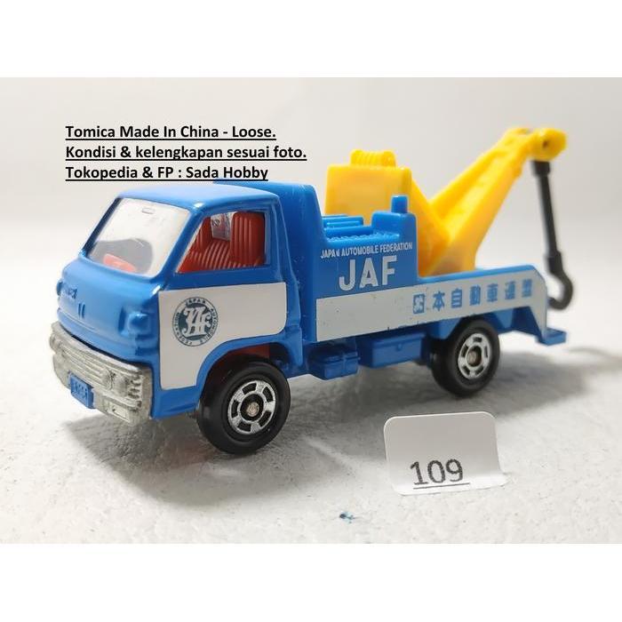 No 77 Mitsubishi Canter Wrecker JAF Truck Umplung Towing China Tomica Diecast Miniatur
