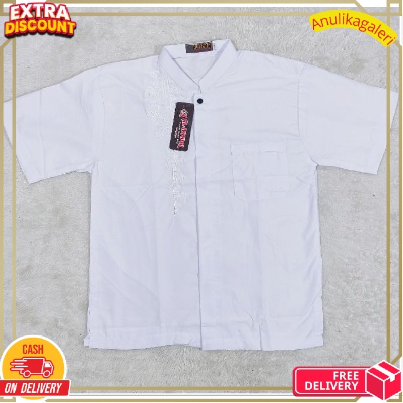 terbaru BAJU KOKO PUTIH ANAK TANGGUNG SD - SMP LENGAN PENDEK BAGUS MURAH
