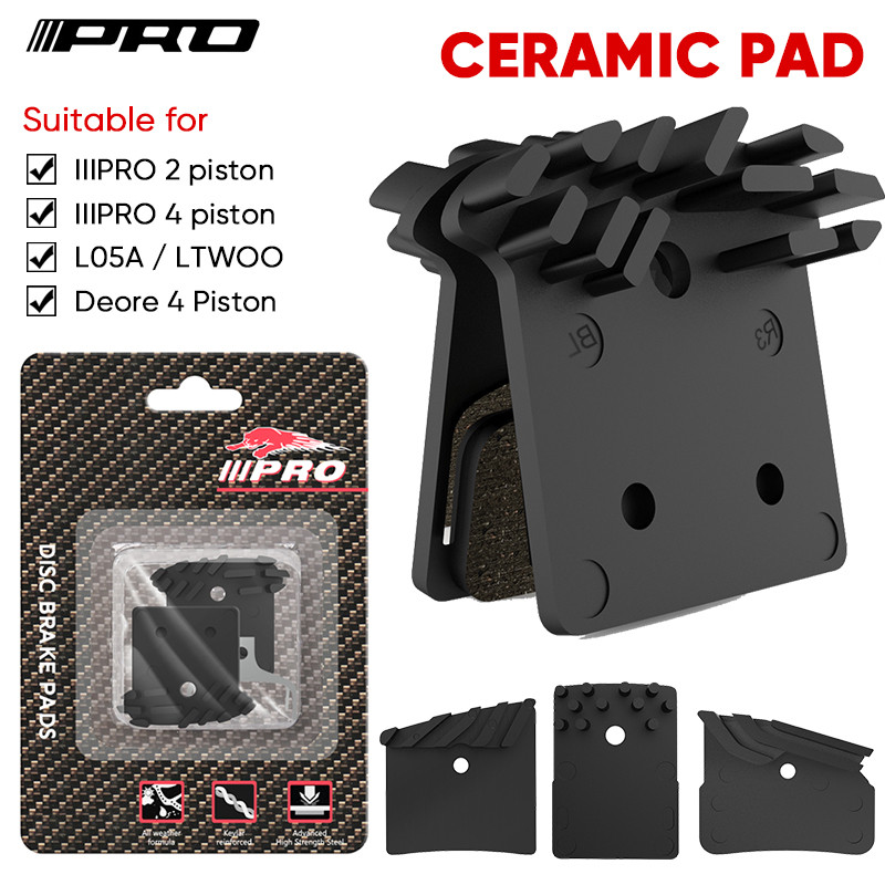 Bantalan Rem Sepeda IIIPRO Keramik Penyerap Panas Bantalan Rem Cakram Hidrolik Sepeda Tahan Aus Suku