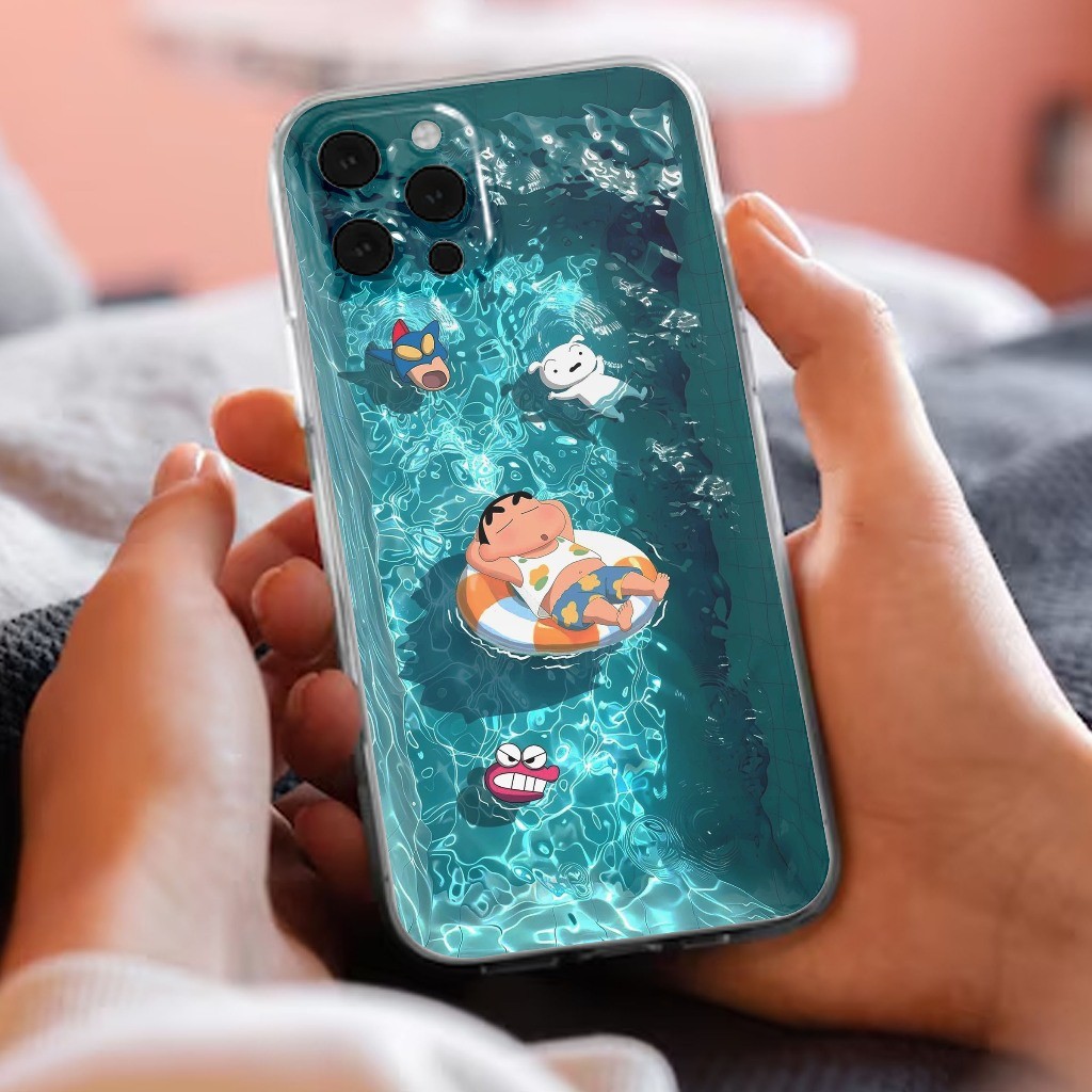 SKT - CASING SOFTCASE BENING SHINCHAN PREMIUM PRO CAMERA KOMPATIBLE UNTUK REDMI NOTE 14 5G 13 PRO PL