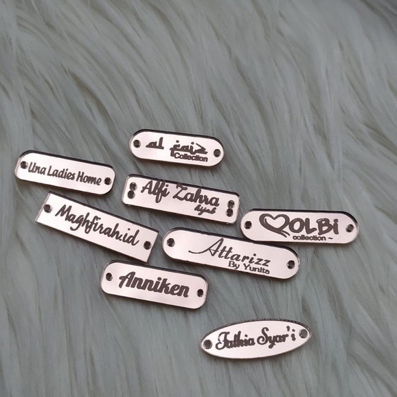 Label Akrilik Hijab, Label Jilbab Akrilik, Akrilik Label