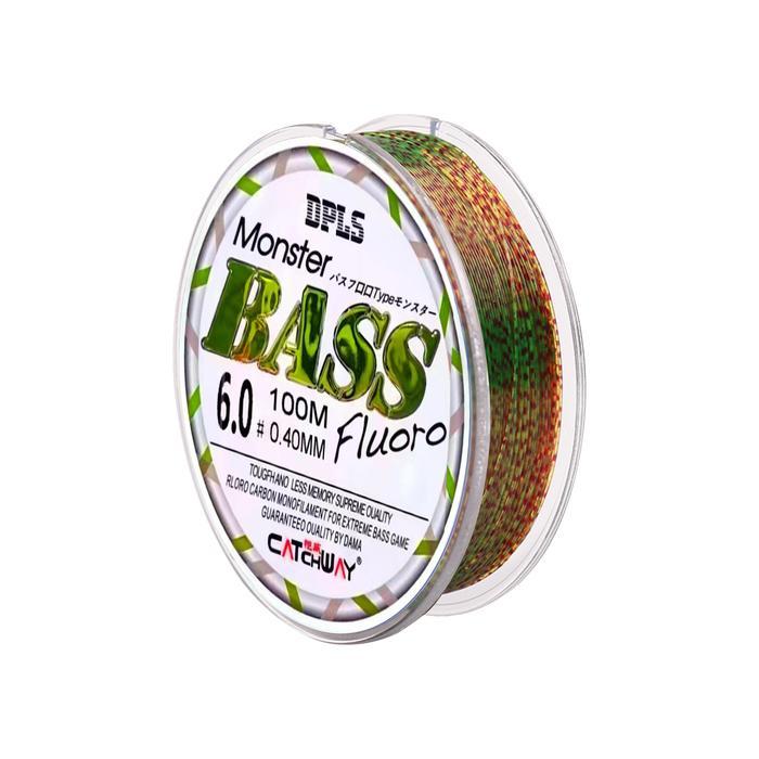 SON - Tali Pancing 100m Senar Bass 4 Warna Bahan Nilon Alat Ikan - BASS HIJAU LUMUT, 0.16