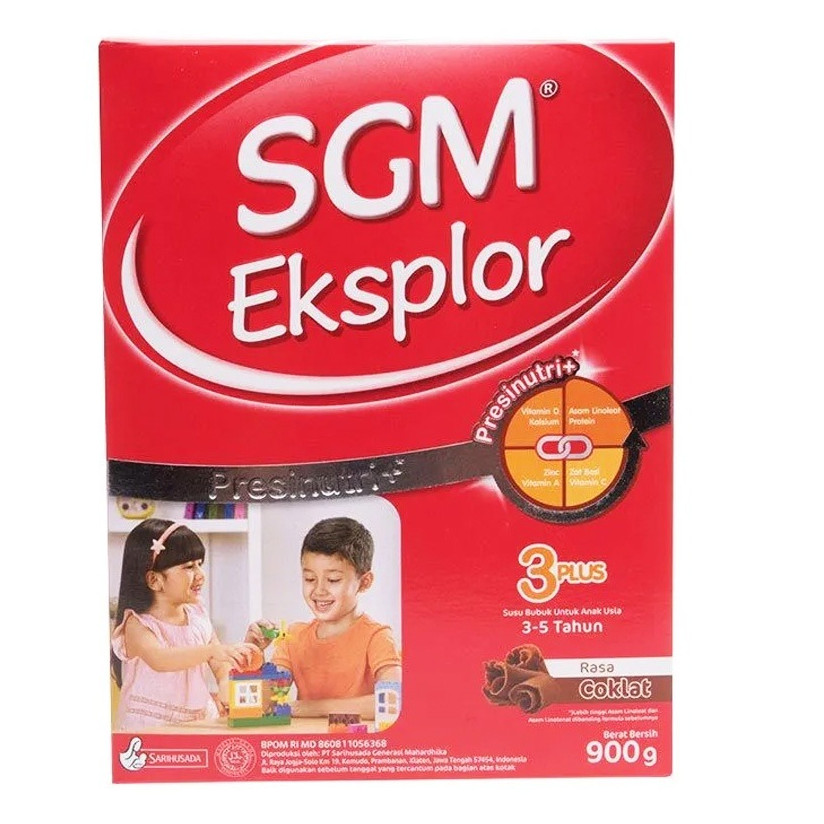SGM Eksplor 3+ Susu Pertumbuhan Presinutri Coklat Box 900 Gram Pusat Grosir