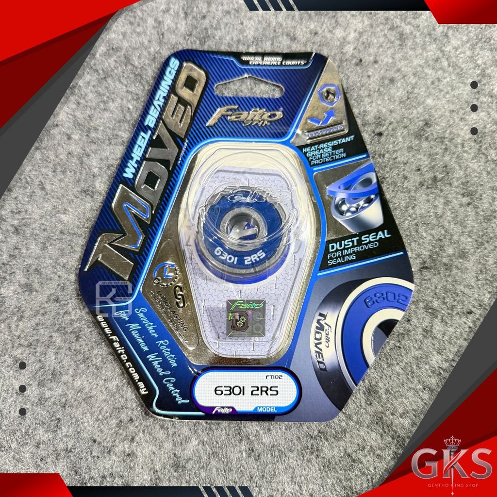 Laher Bearing Roda Moveo Faito 6301 2RS Baja Karbon