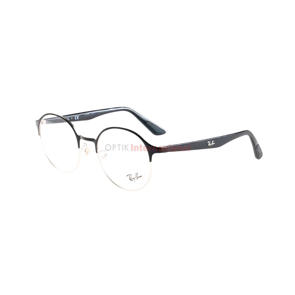 Kacamata RayBan RB6459D Black Silver Original Frame Round Hybrid Unisex