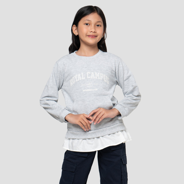 Nevada Woven Royal Campus Sweater Anak Perempuan 123372048