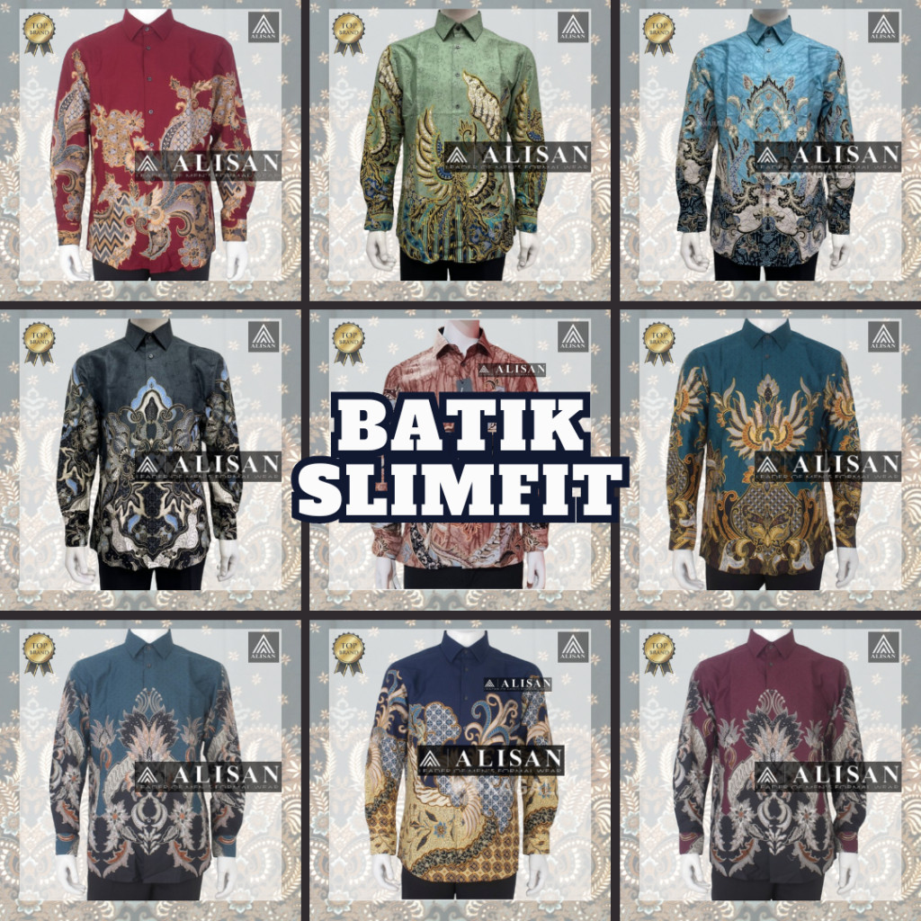 PREMIUM - ALISAN KEMEJA BATIK PRIA LENGAN PANJANG. KEMEJA ALISAN TERMURAH, ALISAN BATIK LENGAN PANJA