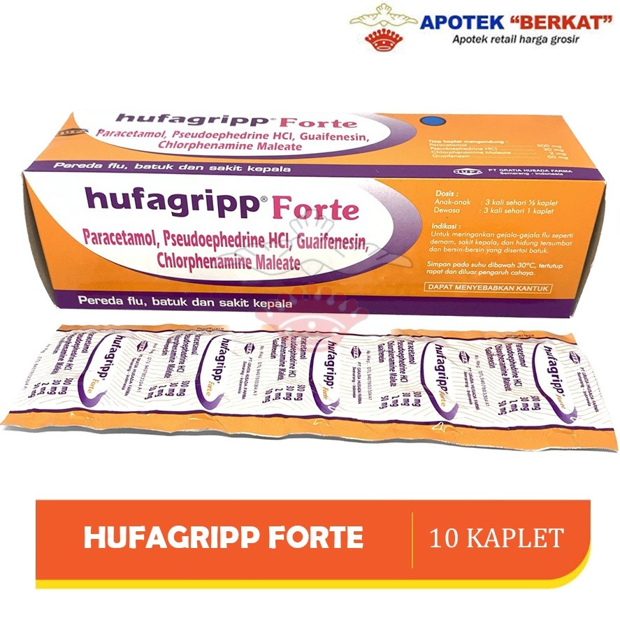 [BPOM] Hufagripp forte 1 strip 10 tablet Hufagrip tablet OBAT AMPUH, OBAT APOTEK MURAH, OBAT GENERIK