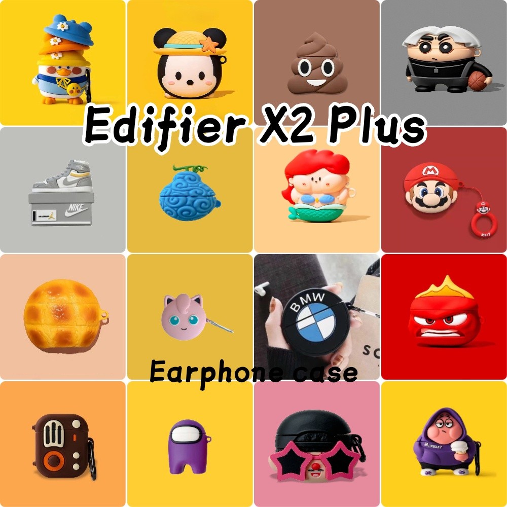 3Cideas Untuk Edifier X2 Plus Case Kartun astronot Soft Silicone Kasus Telpon telinga Earphone Case 