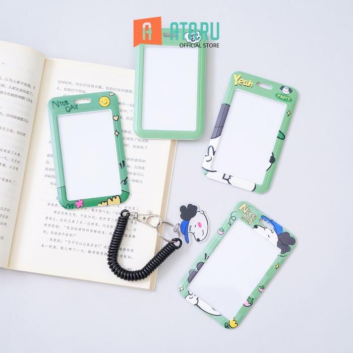 Ataru Holder Id Card Doggy Charm Tempat Kartu Lanyard Name Tag Holder Id Card Holder Lucu