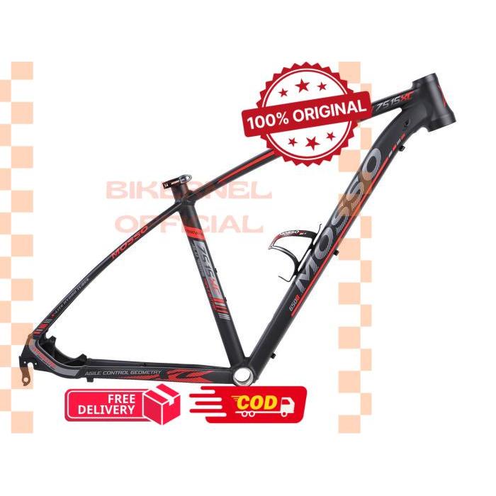 Mosso 7515XC Frame Set Sepeda Sepeda XC MTB [27.5 Inch] - Black Red, 15.5" -biker