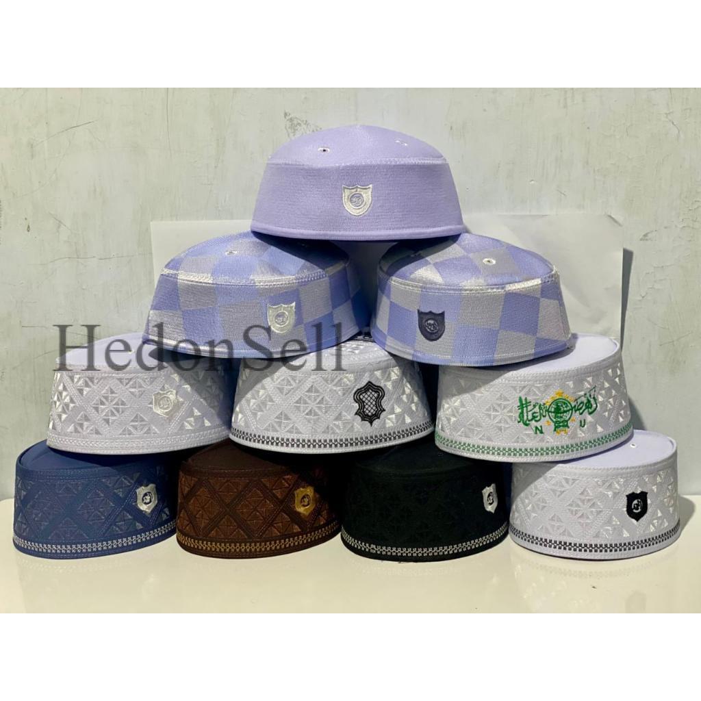 DISKON Songkok NU putih Peci Nu assagofah Kopyah NU hijau putih Peci haji putih peci nu madrasah pec