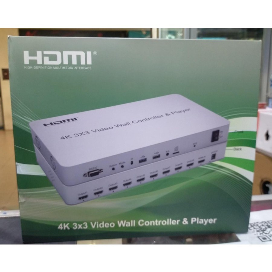 HDMI Video Wall 3x3 controller & player Support 4K