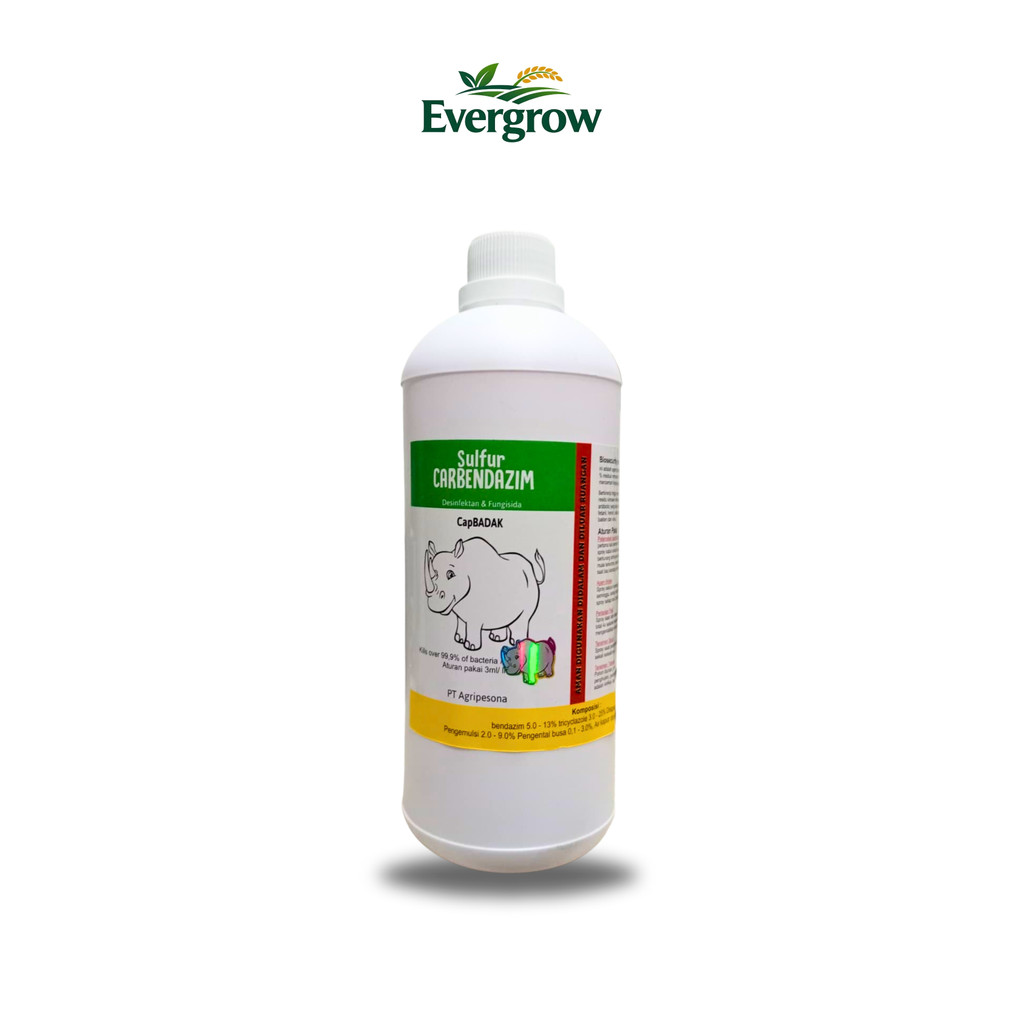 Sulfur Carbendazim Cap Badak 1 Liter – Desinfektan & Fungisida Multifungsi Ramah Lingkungan