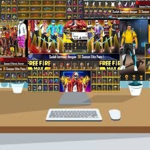 CEK DESKRIPSI ===============)PC GAMING GARENA Akun Freefire Baru Aman Terpercaya Banyak Ep Rambut K