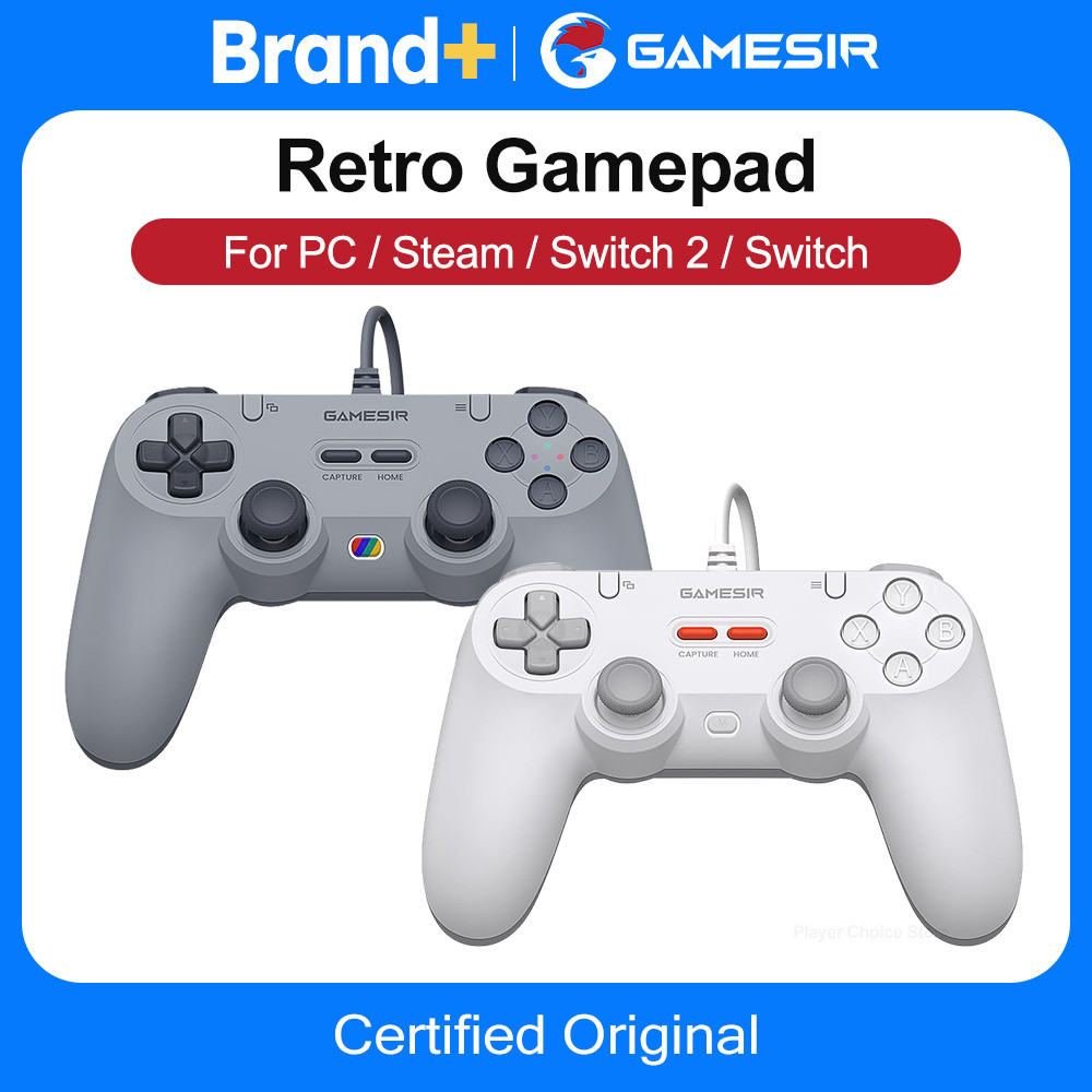 GameSir Retro Wired Gamepads for PC Steam Switch 2/1 Controller Tegenaria Lite Controle Hall Effect 
