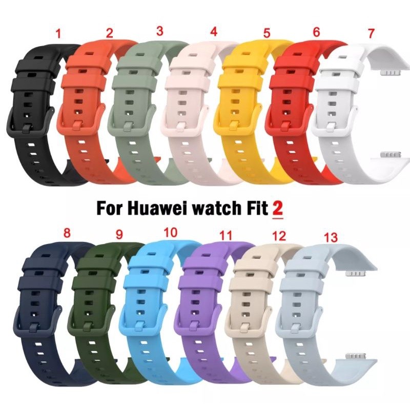 STRAP SILICONE TALI HUAWEI WATCH FIT 2 2022 SOFT SILIKON SILICON RUBBER WRISTBAND TALI JAM SMART WAT