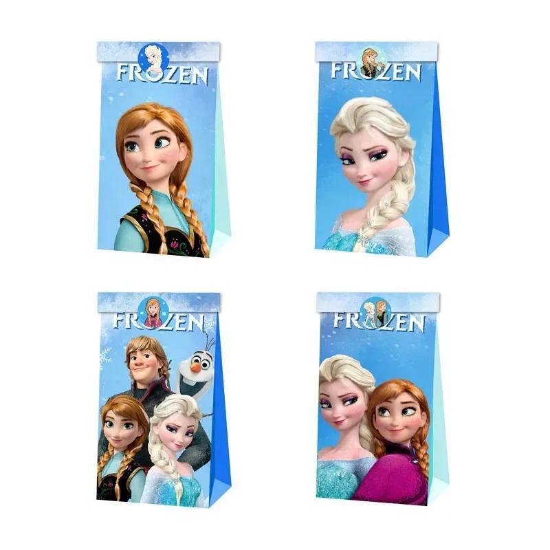 sney Frozen 2 Elsa Anna Princess Anime Cartoon Figure Toys Gift Bag Candy Bag Birthday Party Kraft P
