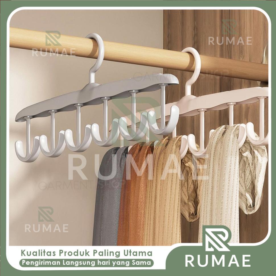 RUMAE Hanger Cabang Gantungan Baju Celana Topi Organizer Lemari Walking Closet Laundry Room Untuk Ru