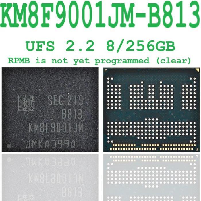 Samsung IC UFS 2.2 KM8F9001JM-B813 256GB 8/256 LPDDR4X BGA254 Baru Dengan RPMB Tidak Program (bersih