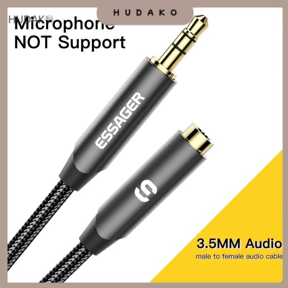 ESSAGER Kabel Audio Jack 3.5mm Male to Female HiFi TRS 3 Section 2M - EYPY335-YYA0G