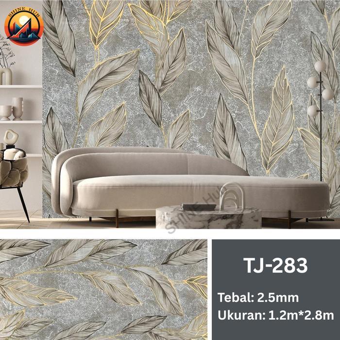 PROMO  Wallpaper Foam Stiker Dinding Vinyl Pola Marmer Emas 1,2x2,8 Meter untuk Segala Kebutuhan Kam