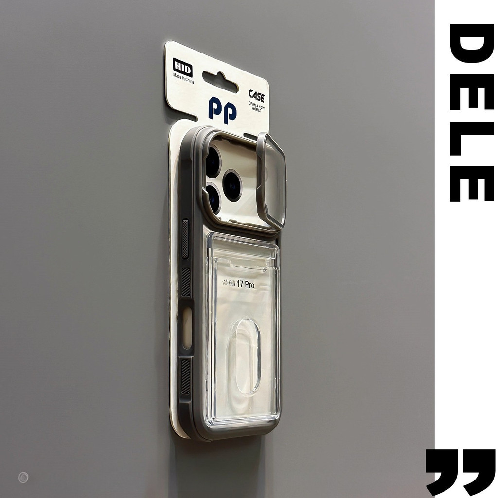 Dompet Fashion dengan Slot Kartu Kredit, Stand, untuk iPhone 17 Air 11 12 13 14 15 Pro Max 16 Plus, 