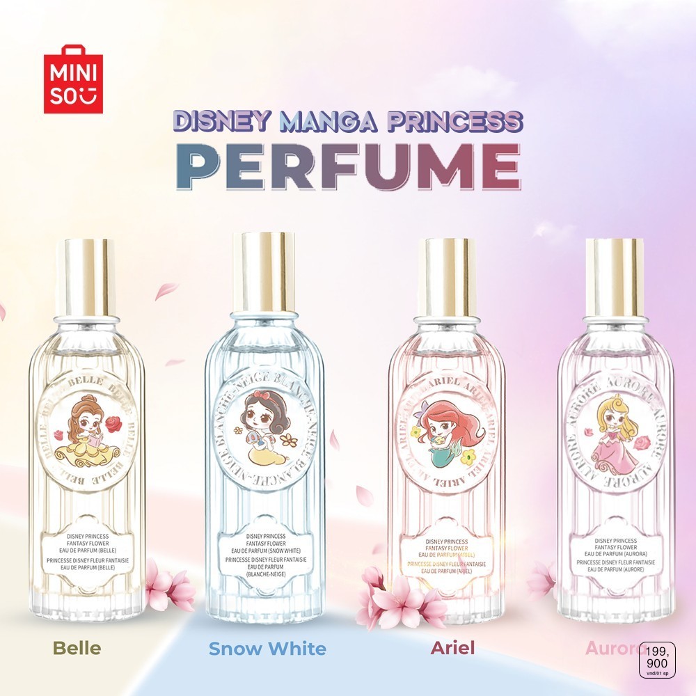 Miniso x Disney Princess Parfum Wanita EDP Perfum Fantasy Flower Eau de Parfum 60ml
