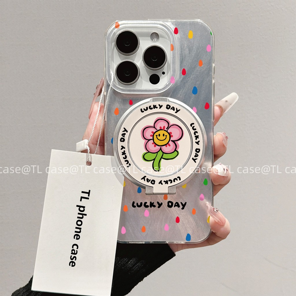 case OPPO Bunga tetes air dengan penyangga Casing ponsel cocok untuk OPPO A94 F17PRO Casing Anti Pec