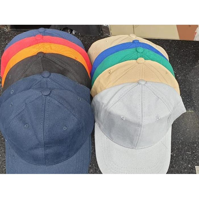 New Arrival TOPI BASEBALL BAHAN RAFEL TEBAL BORDIR CUSTOM LOGO /TULISAN - BORDIR 1 SISI