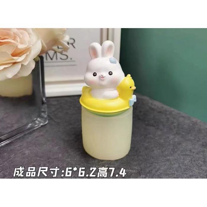 SixEleven4 Cetakan Silikon Kelinci Rabbit Flower Spring Bunny Mold - Duck Floatie