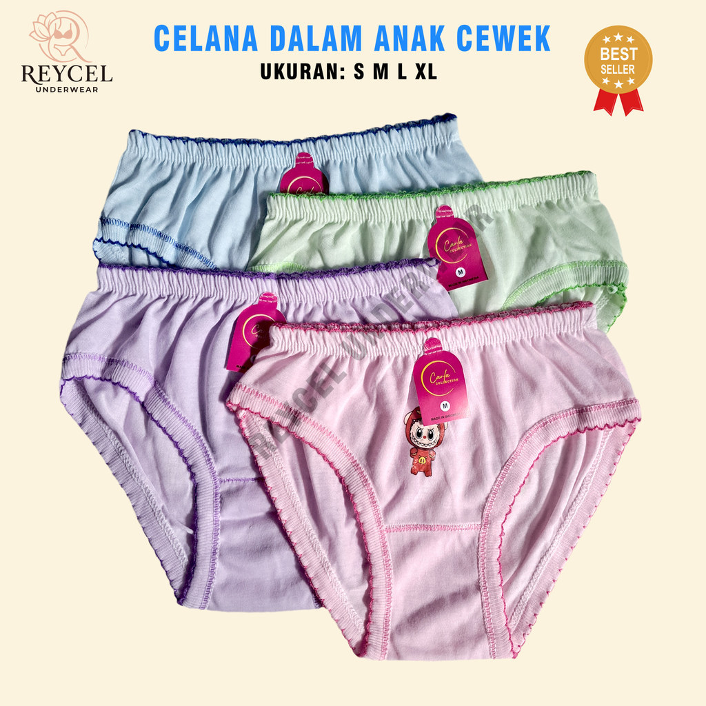 COD 12 Pcs Celana Dalam Anak Perempuan – Cantik, Lembut & Adem Nyaman di pakai | Grosir CD cewek umu