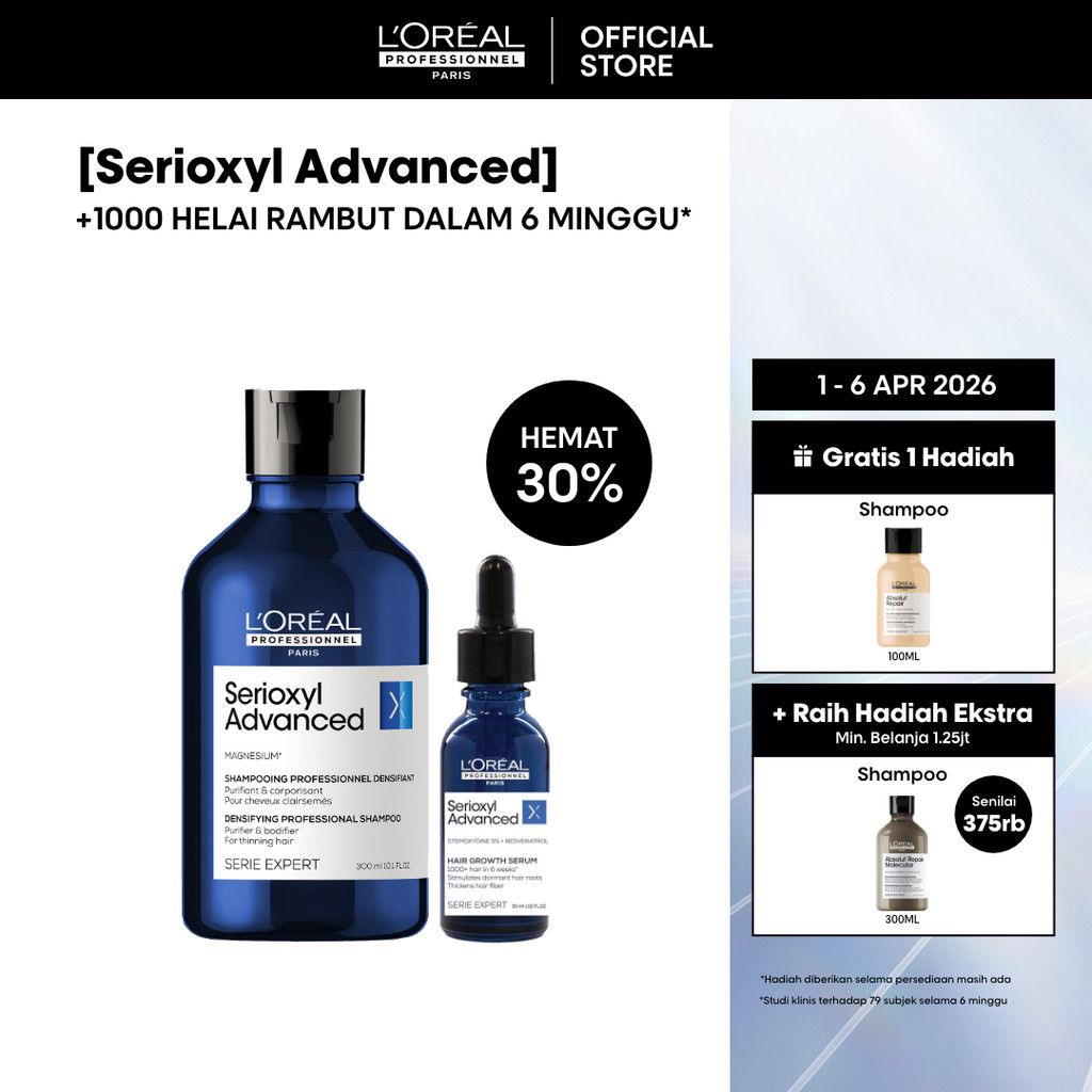 Serioxyl Advanced Duo Set - Hair Serum 30ml + Shampoo 300ml  - Untuk Penumbuh Rambut Lebih Lebat by 