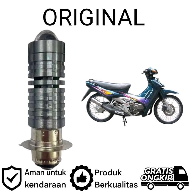 AM 1pcs Lampu depan LED H6 Laser motor Suzuki Satria S