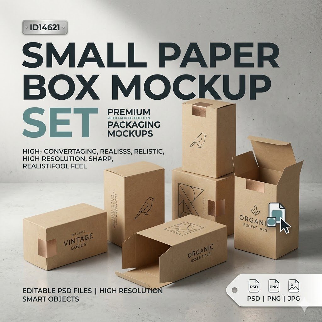 ID14621 - Small Paper Box Mockup Set