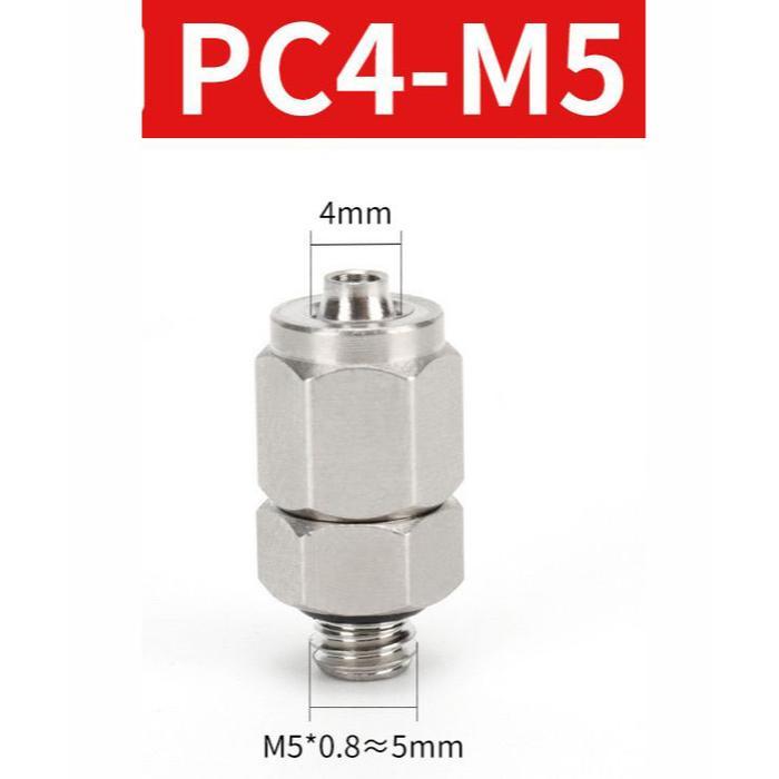 FITTING PNEUMATIC METAL LURUS MALE DRAT MPC 1/8" 1/4" 3/8" 1/2" Inch - METAL MPC 04-M5