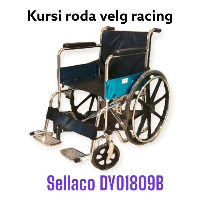 SELLACO - Kursi Roda Ban Mati Velg Racing / Kursi Roda Standar Sella DY1809B